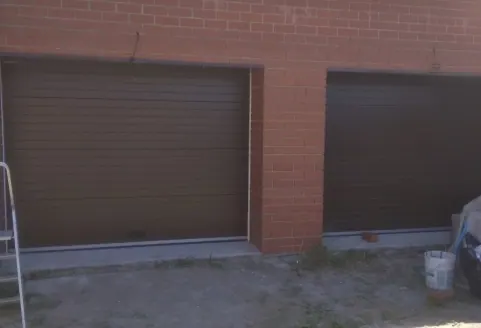 Монтаж 2-х секционных ворот с автоматикой
